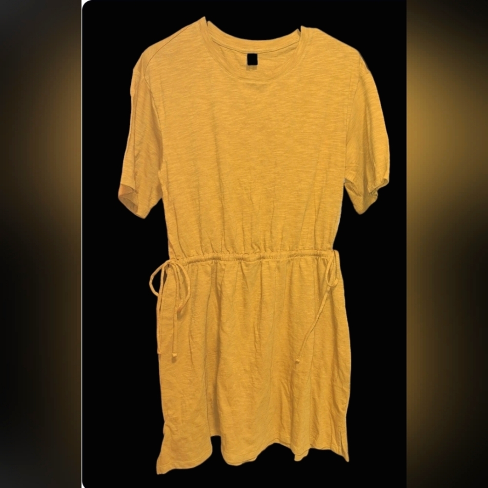 NWT Women’s Old Navy Waist Defined Short Sleeve Linen Blend Mini Dress